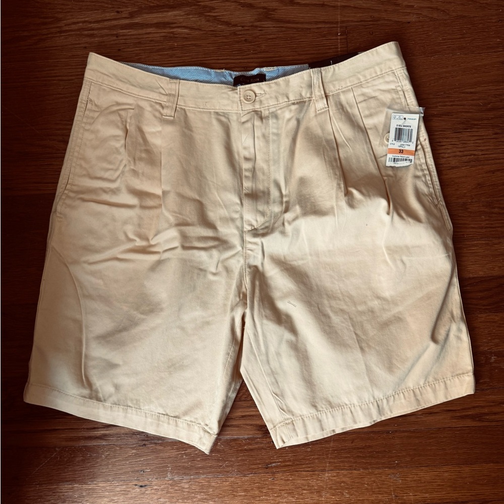 NWT Club Room Men’s Tortilla Chino Shorts - Size 33 - Classic Fit 100% Cotton